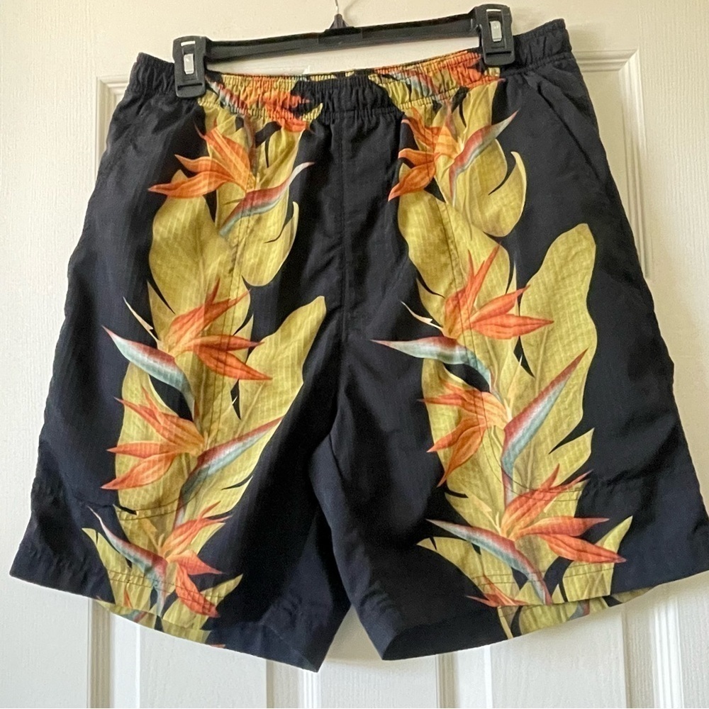 Tommy Bahama Tropical Floral Trunks Beach Pool Shorts Size M 7”